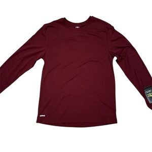Athletic Works Men’s Small Burgundy Maroon Long Sleeve Dry Weave Stretch Shirt